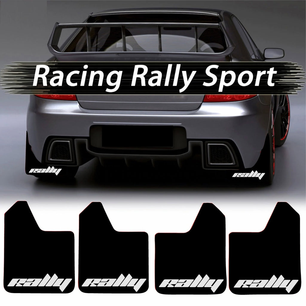 Set 4 Aparatori Noroi SPORT din cauciuc pentru autoturisme, universale,  model Rally, dimensiune 30 x 23cm
