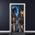 Folie imprimata color pentru decor Usa, dimensiune 200 x 90cm, model: AVX-DR30