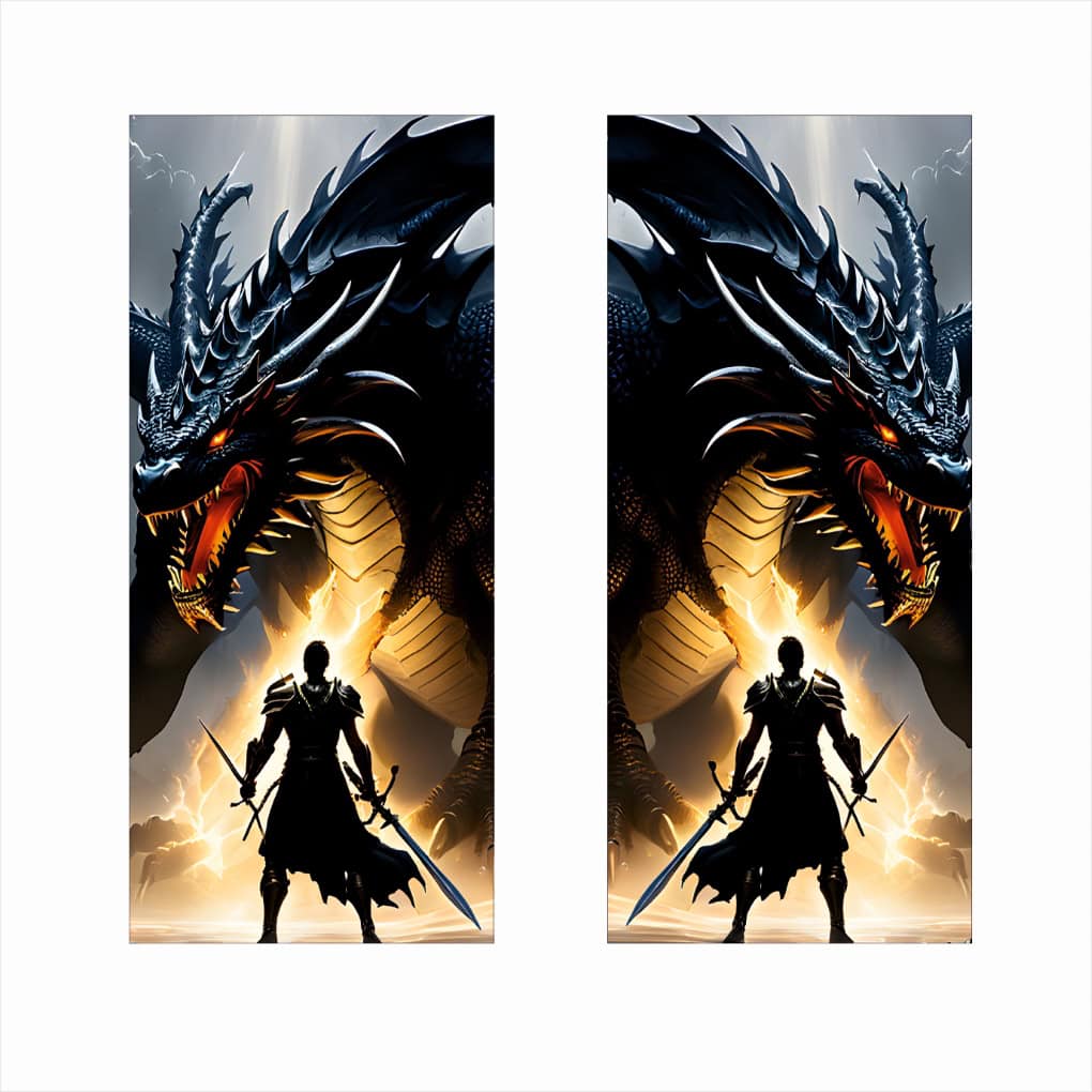 Set 2 stickere decorative pentru stalpii usilor, print autoadeziv de inalta rezolutie, dimensine 2 buc x 50 x 22 cm , cod: AVX-SSU-01