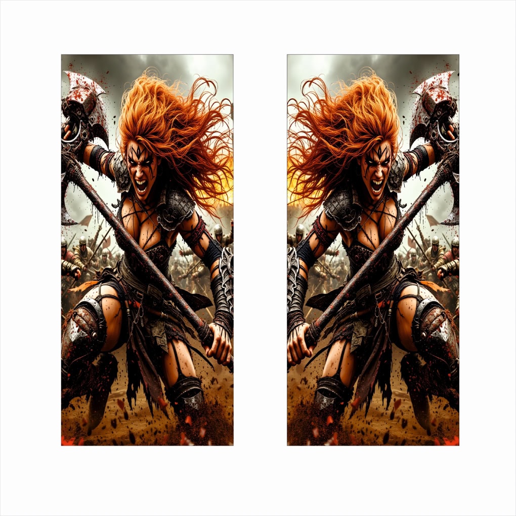Set 2 stickere decorative pentru stalpii usilor, print autoadeziv de inalta rezolutie, dimensine 2 buc x 50 x 22 cm , cod: AVX-SSU-16