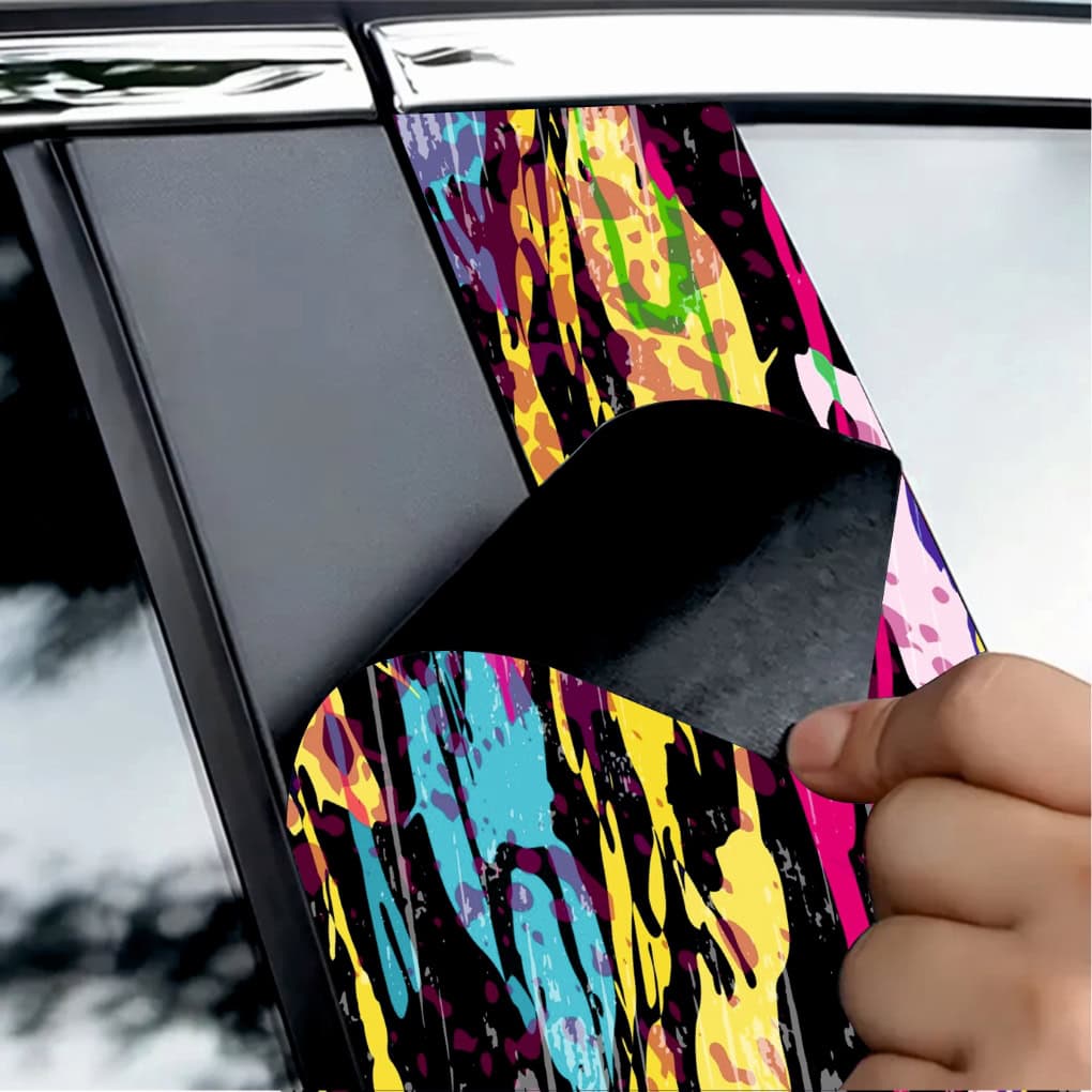 Set 2 stickere decorative pentru stalpii usilor, print autoadeziv de inalta rezolutie, dimensine 2 buc x 50 x 22 cm , cod: AVX-SSU-19