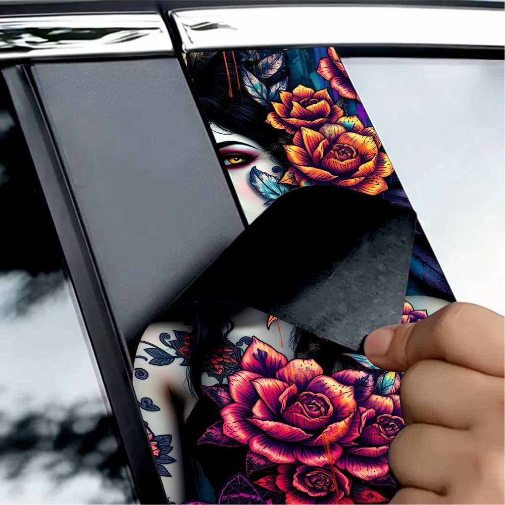 Set 2 stickere decorative pentru stalpii usilor, print autoadeziv de inalta rezolutie, dimensine 2 buc x 50 x 22 cm , cod: AVX-SSU-21