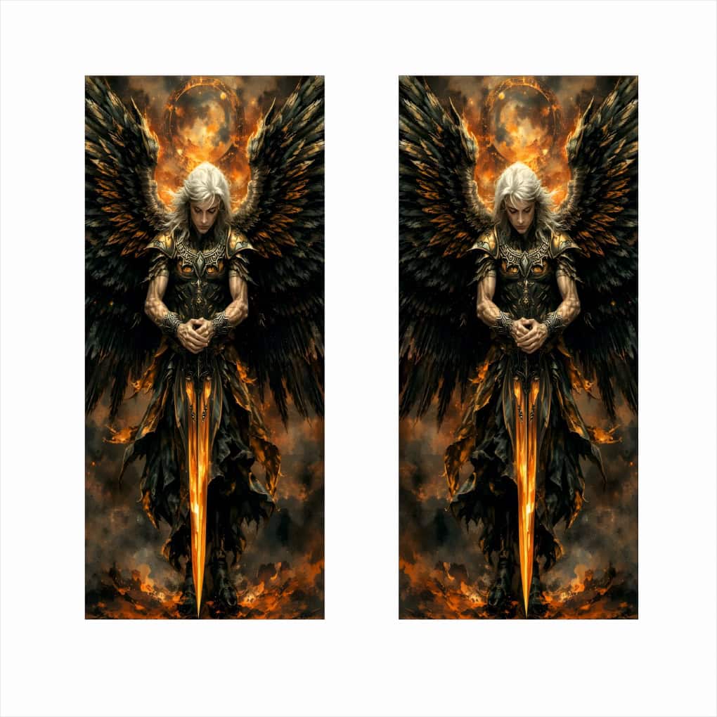 Set 2 stickere decorative pentru stalpii usilor, print autoadeziv de inalta rezolutie, dimensine 2 buc x 50 x 22 cm , cod: AVX-SSU-22