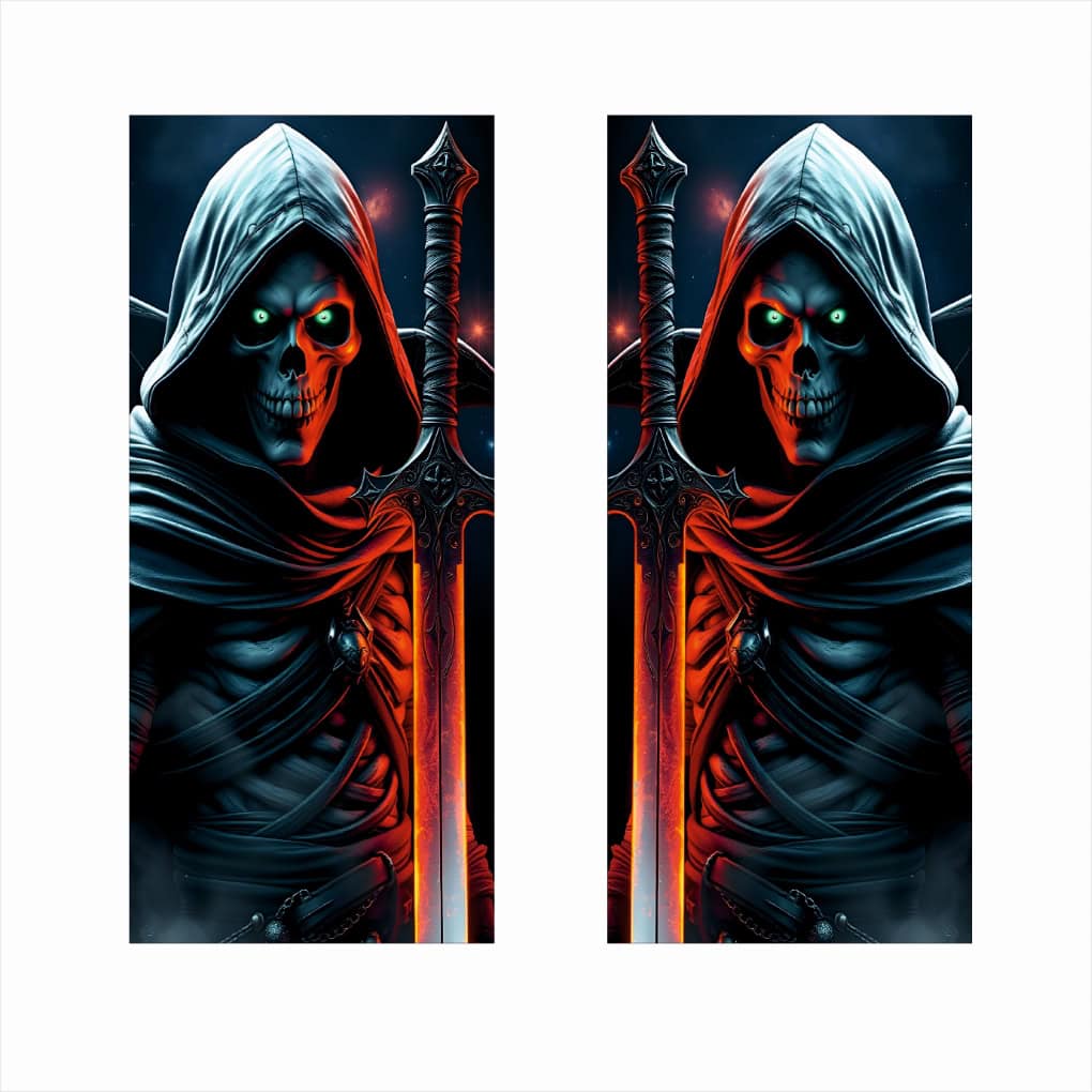 Set 2 stickere decorative pentru stalpii usilor, print autoadeziv de inalta rezolutie, dimensine 2 buc x 50 x 22 cm , cod: AVX-SSU-25