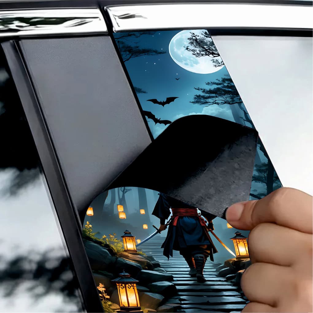 Set 2 stickere decorative pentru stalpii usilor, print autoadeziv de inalta rezolutie, dimensine 2 buc x 50 x 22 cm , cod: AVX-SSU-26