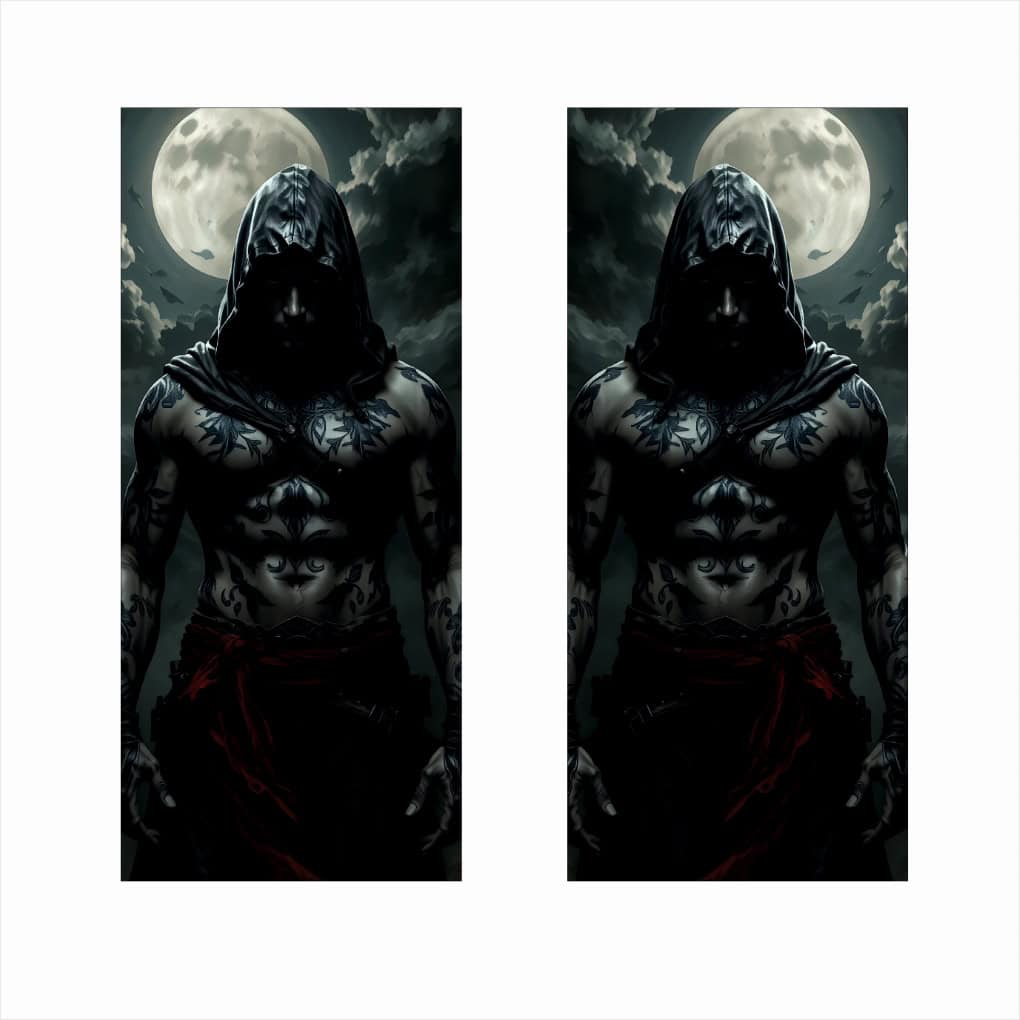 Set 2 stickere decorative pentru stalpii usilor, print autoadeziv de inalta rezolutie, dimensine 2 buc x 50 x 22 cm , cod: AVX-SSU-27