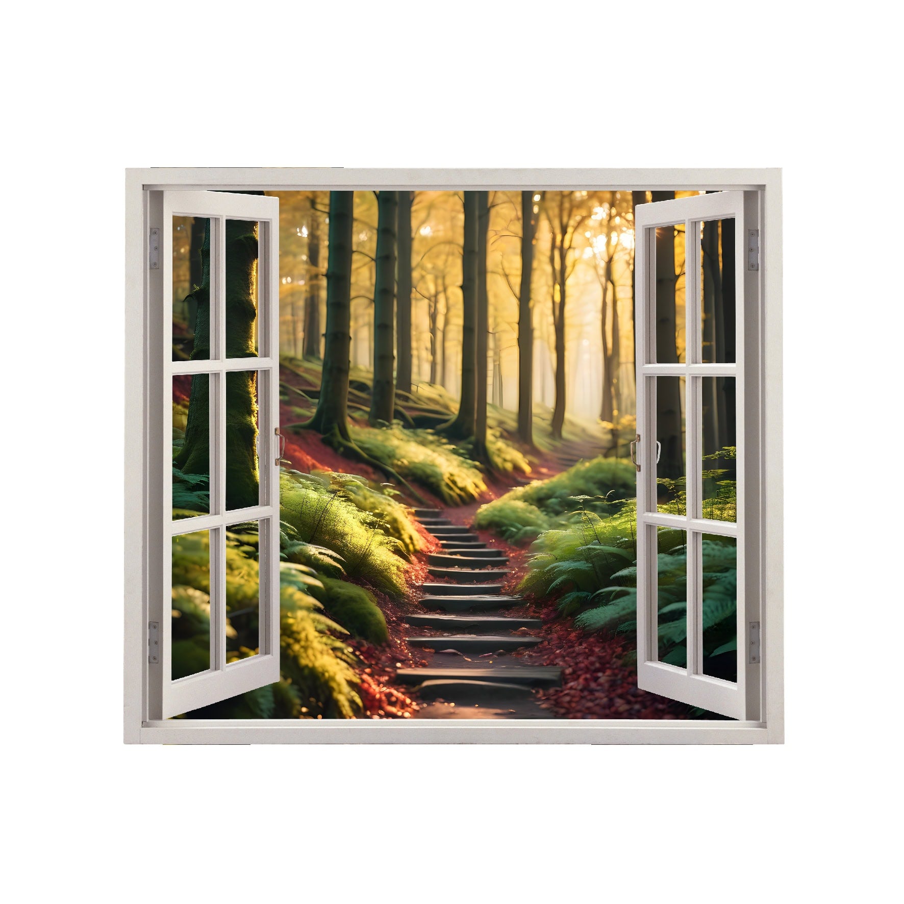 Folie imprimata color pentru decor perete locuinta, dimensiune 125 x 110cm, model: VIEW TO HAVEN 37