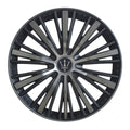 Set 4 capace roti VELAR Blade Silver, design Sportiv cu accente negre cu gri antracit, ABS rezistent, Universal, pentru jante R15