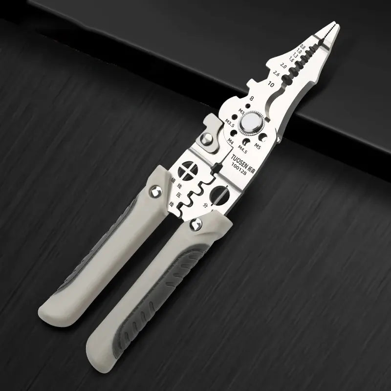 Cleste Multifunctional Profesional pentru Electricieni sau Mecanici din Otel cu sistem de blocare
