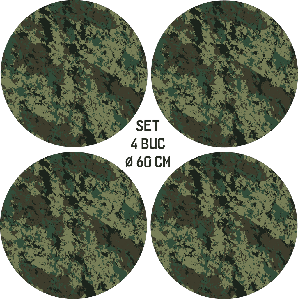 Set 4 Folii Imprimate Outdoor cu EcoSolvent, autoadezive, pentru decorarea jantelor auto, dimetru 60 cm, model FJT-07