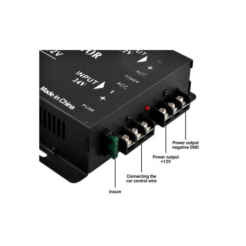 Invertor 100A 24V-12V varf putere 100A consum continuu 60A