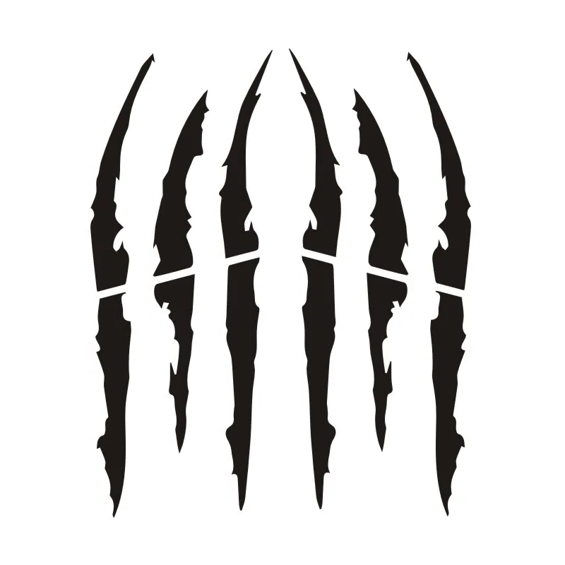 Set 2 stickere autoadezive Tuning, model "Monster Scratches", dimensiune 37 x 9 cm, culoare Negru