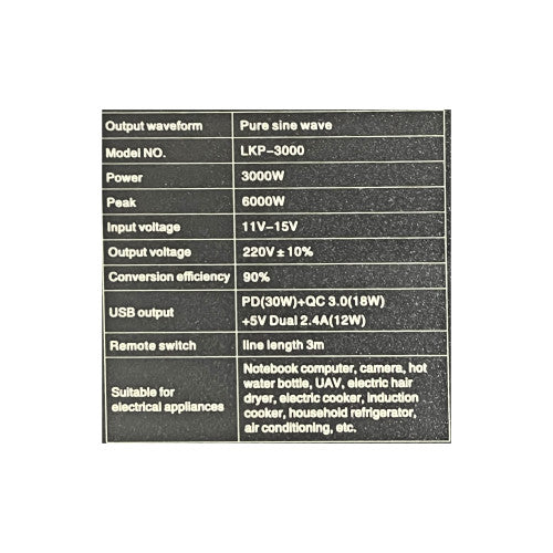Invertor profesional 3000W 12V-220V 50 Hz Pur sinusoidal  "Pur sine wave"