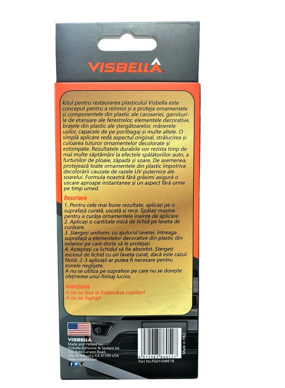 Kit restaurare, lustruire si intretinere elemente din plastic, Visbella