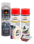 Kit complet reparatie si vopsire jante culoare Rosu Fluorescent, V2