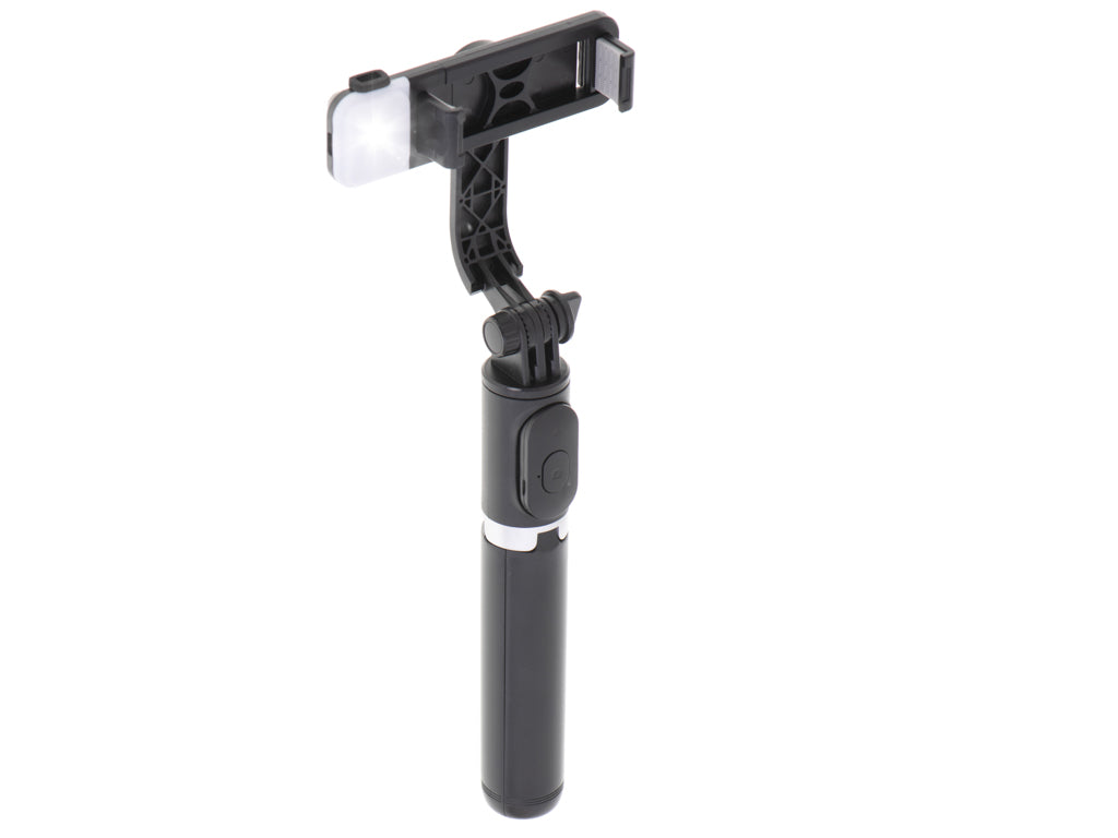 Set 3in1, Selfie Stick cu Lampa LED si Trepied, conectare Bluetooth, alimentare USB