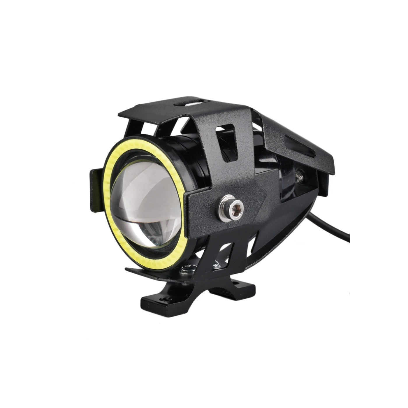 Proiector LED cu Lupa, Angel Eye ALB si Devil Eye RED, alimentare 12V, pentru Off-Road, ATV, SSV, UTV