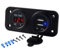 Panou electric suplimentar impermeabil pentru vehicule Off Road, ATV, SSV, tensiune 12-24V, 2 x USB si Voltmetru