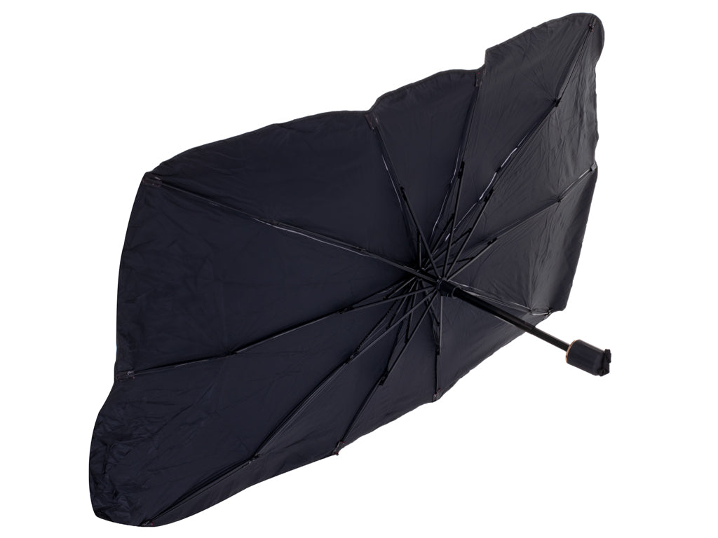 Parasolar Auto tip umbrela pentru parbriz, dimensiune 78 x 130 cm, culoare neagra