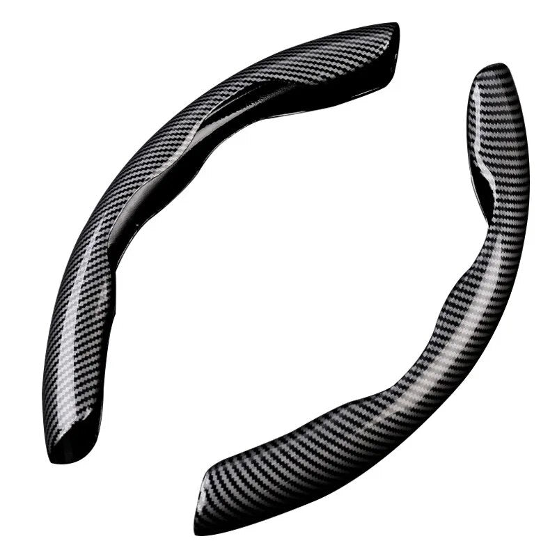 Set 2 ornamente volan finisaj CARBON NEGRU, dimensiune universala