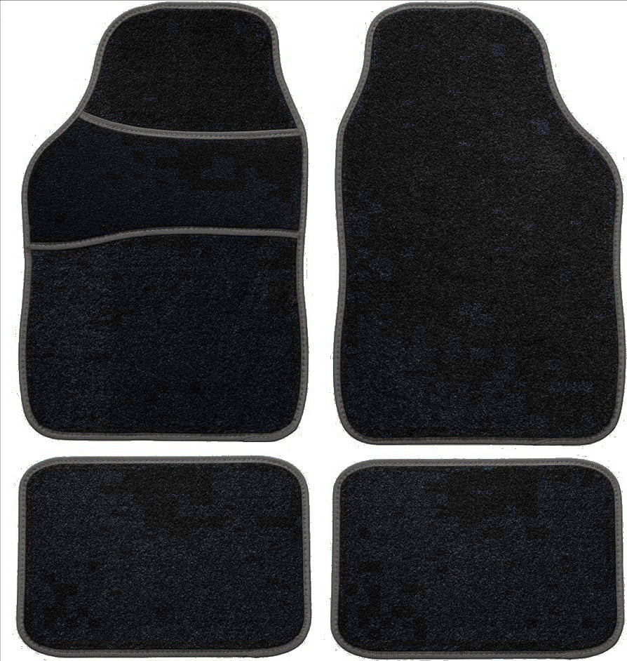 Set Auto Essential AVEX – 5 piese, Covorase Universale Mocheta + Husa Volan Piele Ecologica Perforata, Negru