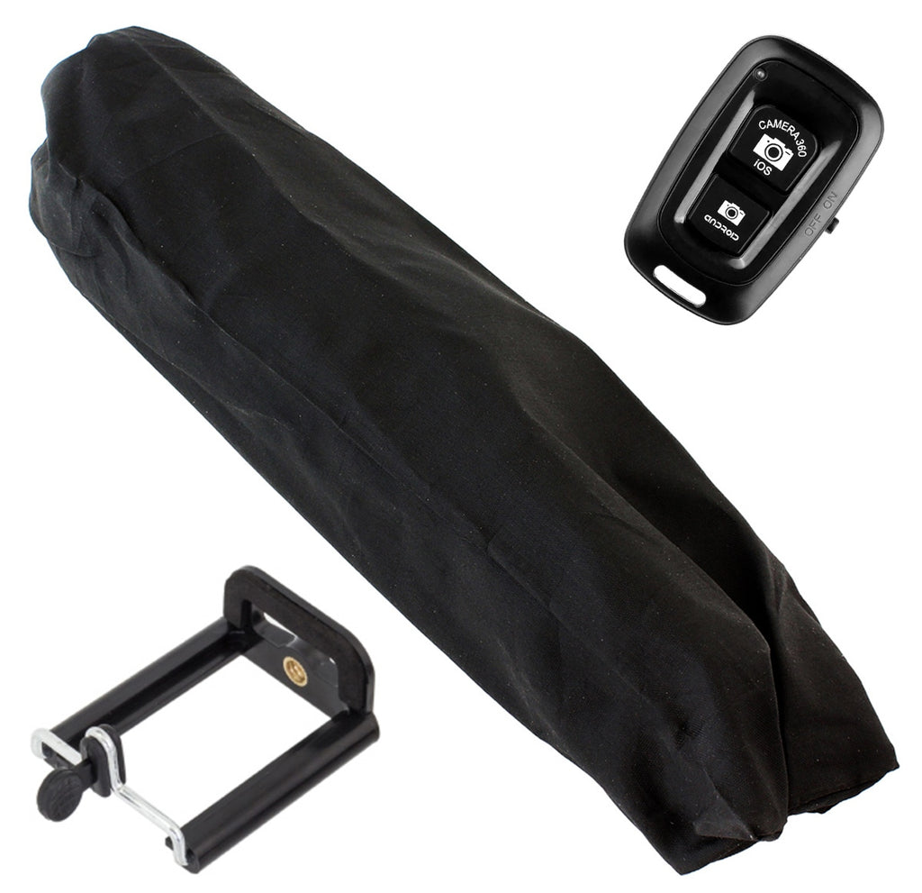 Trepied fotografic din aluminiu, compact, cu suport mobil 3D + Telecomanda Bluetooth