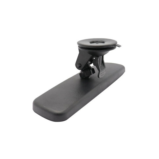 Oglinda retrovizoare fixare cu ventuza, culoare neagra, dimensiuni 24,5 x 6,5 cm