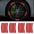 Set 20 bucati Elemente Reflectorizante "Wheel Arch" pentru autoturisme, biciclete, motociclete, atv-uri, scutere, culoare Rosie