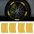 Set 20 bucati Elemente Reflectorizante "Wheel Arch" pentru autoturisme, biciclete, motociclete, atv-uri, scutere, culoare Galben/Amber