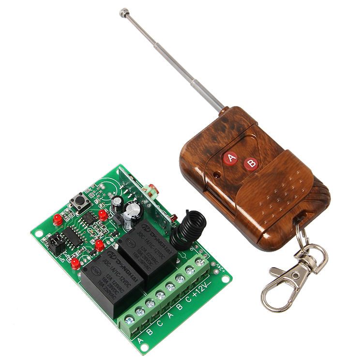 Kit Telecomanda + Receptor cu 2 canale pentru automatizari (tip1)