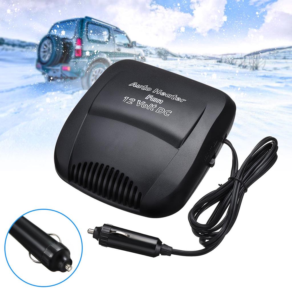 Aeroterma auto 2in1, Ventilate, Incalzire Rapida si Dezghetare Geamuri,  alimentare 12V, putere 150W, cu mufa de bricheta