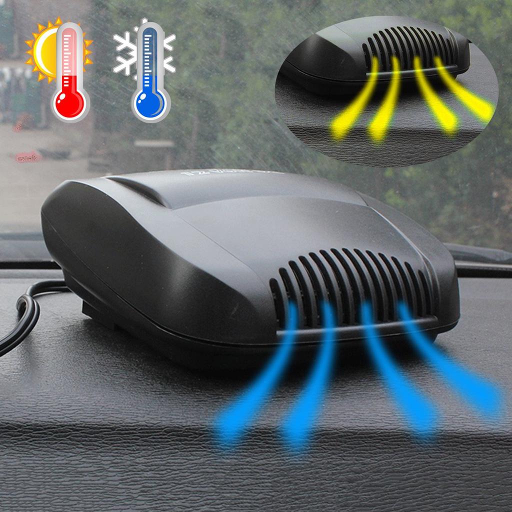Aeroterma auto 2in1, Ventilate, Incalzire Rapida si Dezghetare Geamuri,  alimentare 12V, putere 150W, cu mufa de bricheta