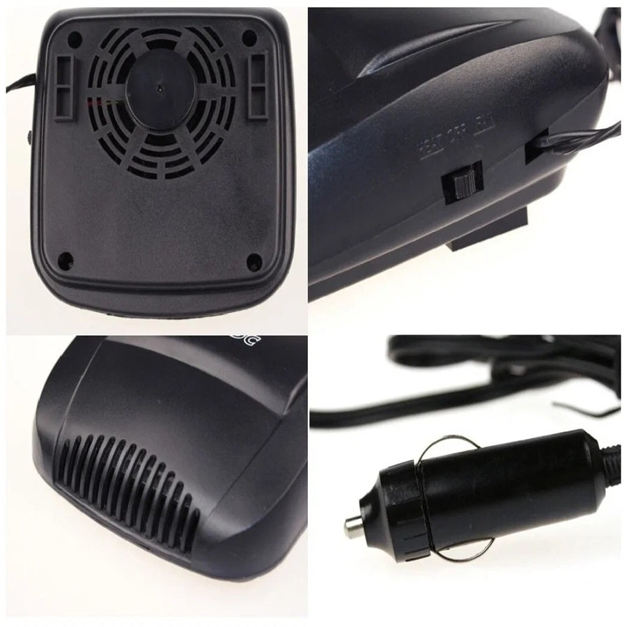 Aeroterma auto 2in1, Ventilate, Incalzire Rapida si Dezghetare Geamuri,  alimentare 12V, putere 150W, cu mufa de bricheta