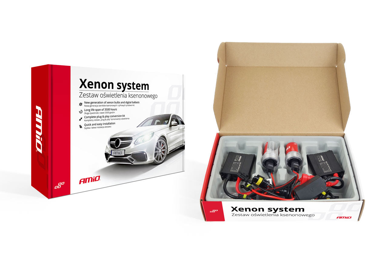 Kit XENON AC model SLIM, compatibil HB3, 9005, 35W, 9-16V, 6000K, destinat competitiilor auto sau off-road