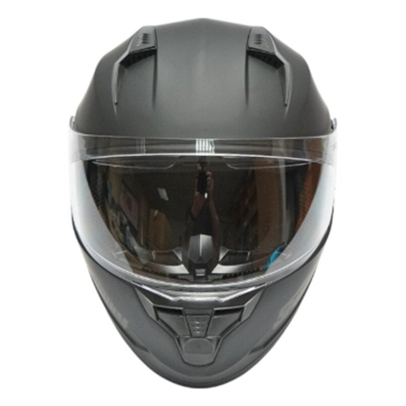 Casca moto integrala negru mat cu viziera transparenta si ochelari de soare, marimea L, model Arcane II