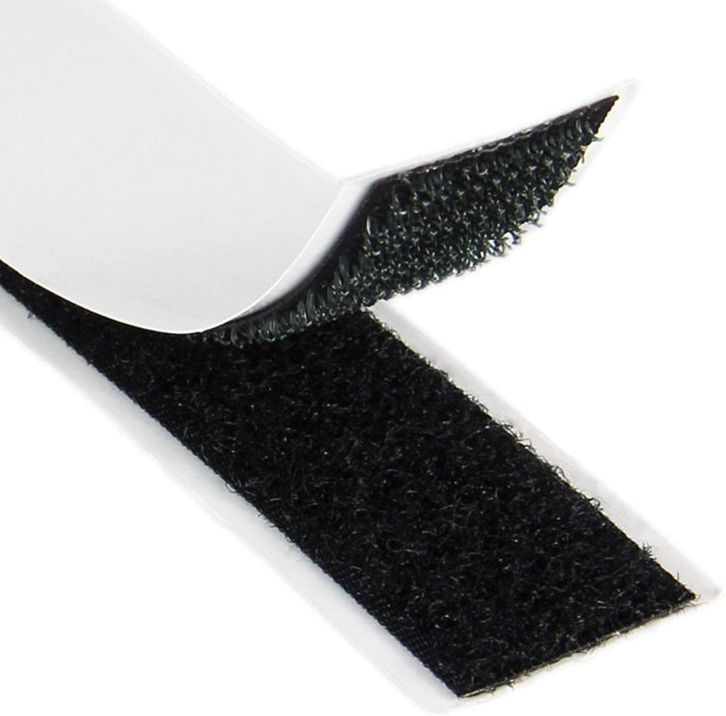 Set 10 buc. banda Velcro autoadeziva, dimensiuni 30mm latime x 10cm lungime, culoare neagra