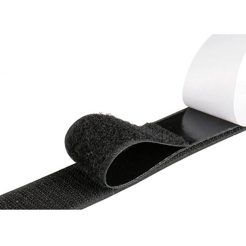 Banda Velcro autoadeziva, dimensiuni 30mm latime x 100cm lungime, culoare neagra