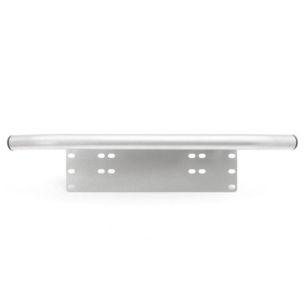 Bullbar din aluminiu cu suport numar si proiectoare pentru vehicule offroad, culoare Argintiu