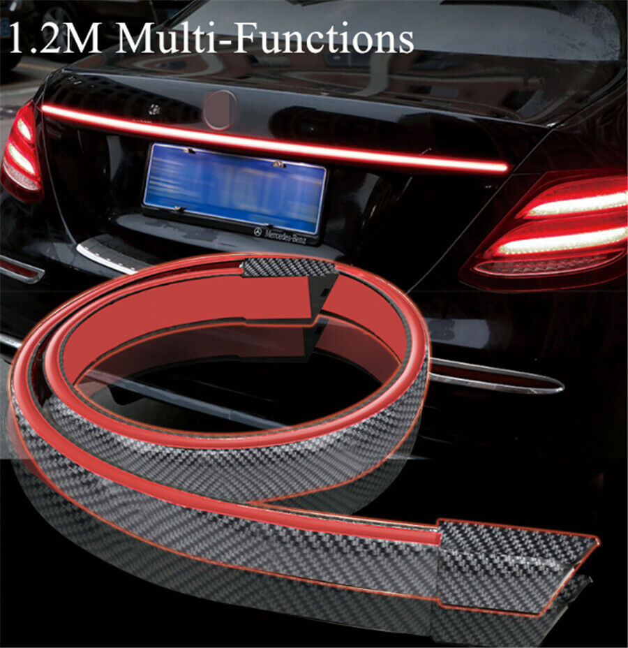 Eleron auto cu lampa stop frana suplimentara pentru autoturisme, 12V, 120cm, Carbon