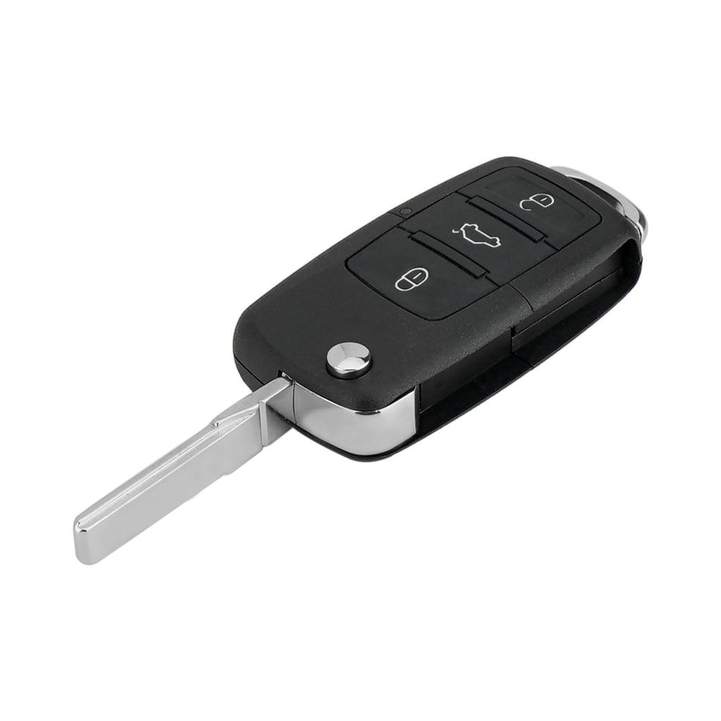 Carcasa Telecomanda Auto cu 3 butoane si lamela inclusa, compatibila Volkswagen, Skoda, Seat