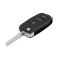 Carcasa Telecomanda Auto cu 3 butoane si lamela inclusa, compatibila Volkswagen, Skoda, Seat