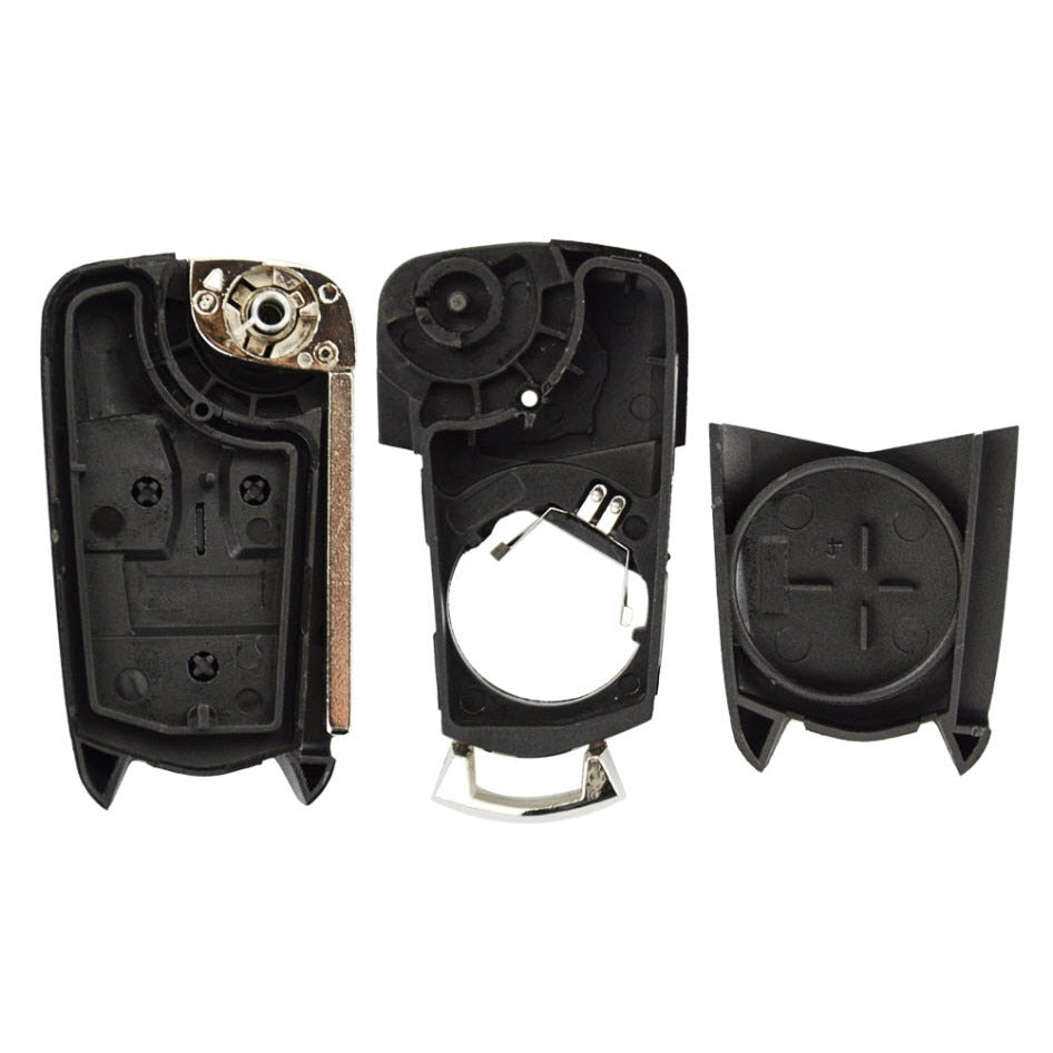 Carcasa Telecomanda Auto cu 2 butoane si lamela inclusa, compatibila Opel Astra, Corsa, Zafira