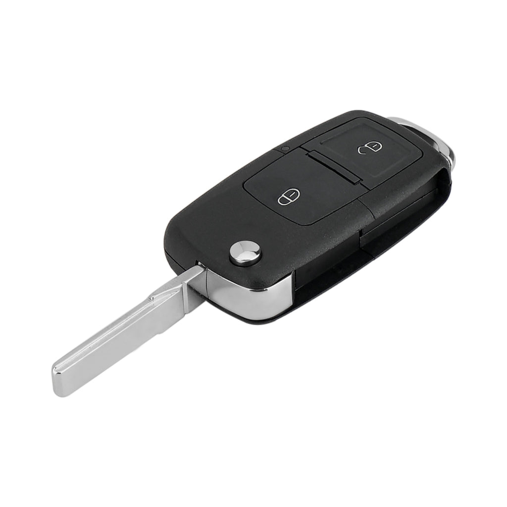 Carcasa Telecomanda Auto cu 2 butoane si lamela inclusa, compatibila Volkswagen, Skoda, Seat