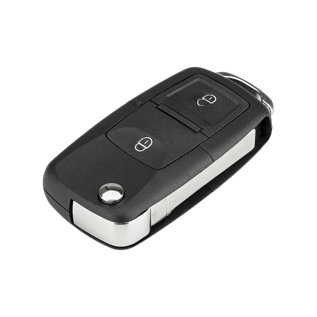 Carcasa Telecomanda Auto cu 2 butoane si lamela inclusa, compatibila Volkswagen, Skoda, Seat
