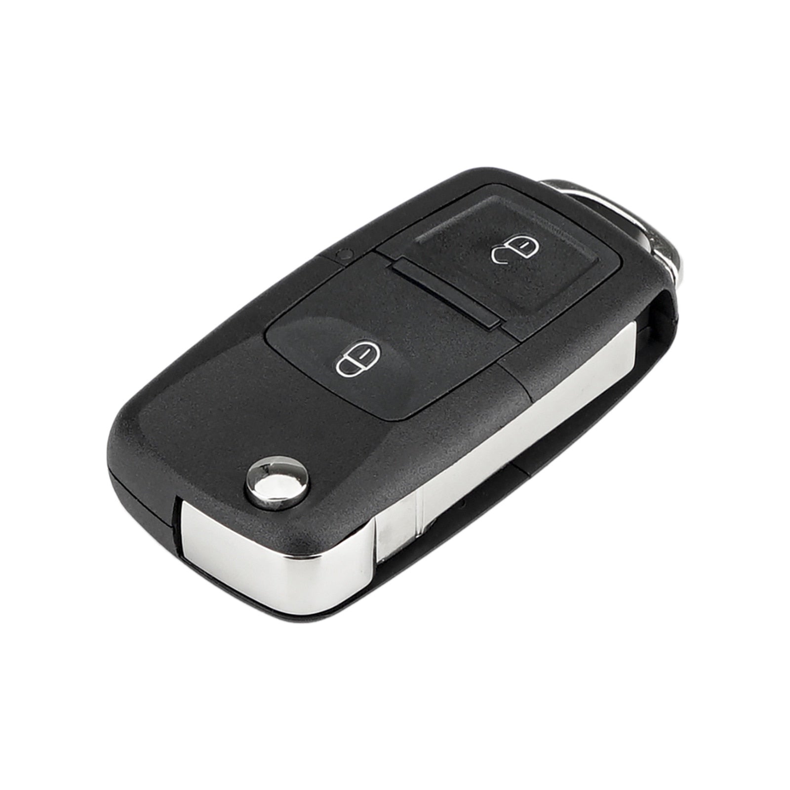 Carcasa Telecomanda Auto cu 2 butoane si lamela inclusa, compatibila Volkswagen, Skoda, Seat