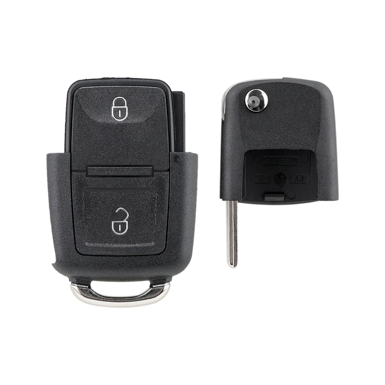 Carcasa Telecomanda Auto cu 2 butoane si lamela inclusa, compatibila Volkswagen, Skoda, Seat