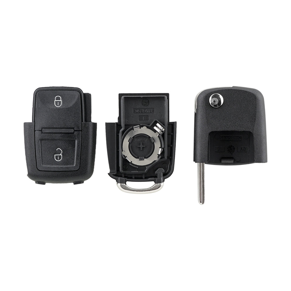 Carcasa Telecomanda Auto cu 2 butoane si lamela inclusa, compatibila Volkswagen, Skoda, Seat
