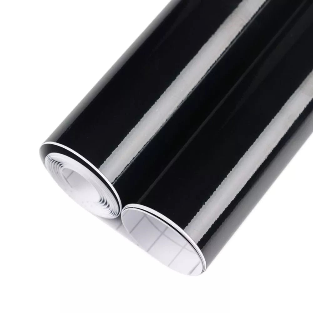 Folie auto pentru colantare integrala, Termoplastica, cu tehnologie "BUBBLE FREE", culoare Negru, finisaj Lucios, dimensiune 3,0m x 1,52m
