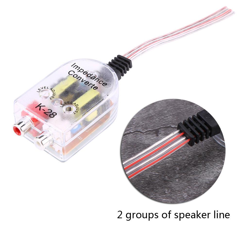 Convertor nivel semnal Hi-Low STEREO cu intrare 2 x RCA