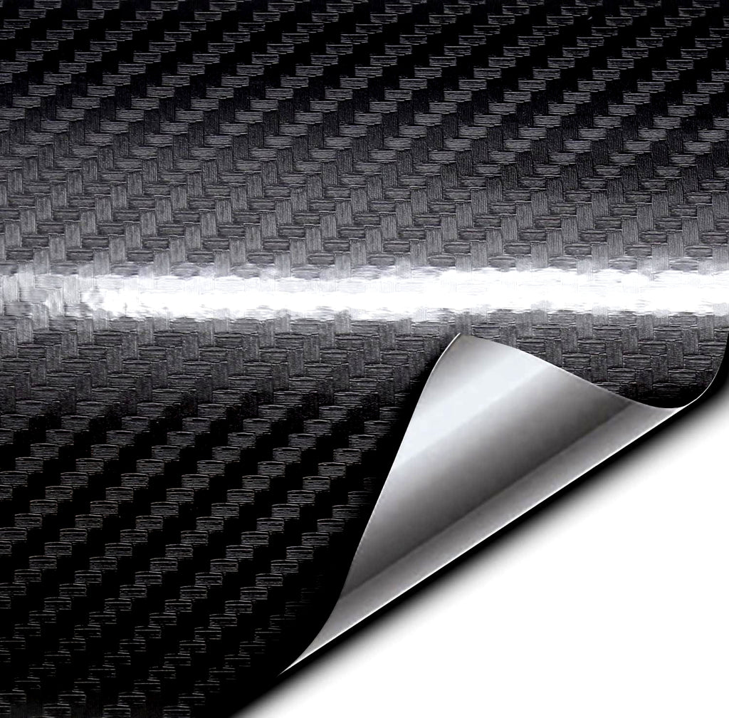 Rola folie colantare auto Carbon 5D Lacuit Negru, dimensiune 18m x 1,52m